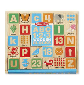 Дерев'яні блоки ТМ Melissa&Doug Цифри/Літери, фото 4