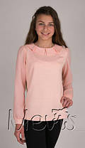 Шкільна блуза для дівчинки TM Mevis оптом р.146-164 см (персик)