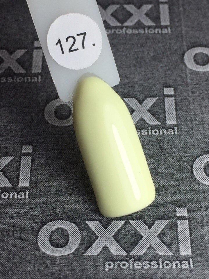 Гель-лак Oxxi Professional No 127, 10 мл (світлий лимонний, емаль), фото 1