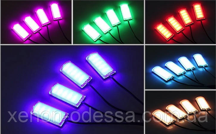 LED RGB подсветка салона с управлением через приложение на смартфоне - фото 10 - id-p556410122