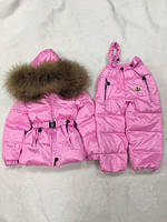 Зимний костюм куртка и полукомбинезон для девочки moncler (монклер)