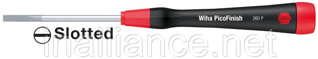 Тонка мікро викрутка шліцева SL 1.0 х 40 мм PicoFinish Wiha 00476