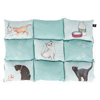 Trixie TX-37075 Матрац Patchwork 70*55 см м'ятний з кішками