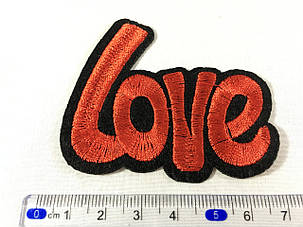 Нашивка Love ~ Кохання 65х55 мм, фото 2