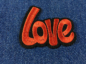 Нашивка Love ~ Кохання 65х55 мм, фото 1