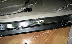 Накладки на пороги Subaru Outback 2 (накладки порогів Субару Аутбек 2)