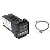 Цифровий ПІД-регулятор температури REX-C100FK02-V*AN + термопара, OUTPUT SSR