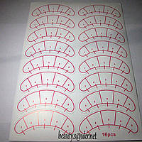 Наклейки вінілові під очі (патчі),8 пар, з розміткою, великі