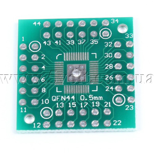 Макетна плата-перехідник QFN48 QFP44 на DIP48, фото 1