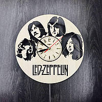 Арт-часы настенные деревянные круглые «Led Zeppelin»