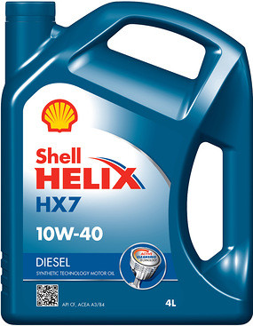 Моторне масло Shell Helix Diesel HX7 10w40 4л CF A3/B4
