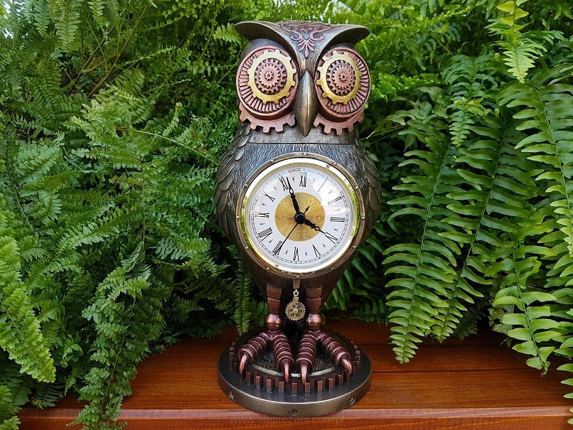 Статуетка Veronese Сова з годинником Стимпляк 76683V4