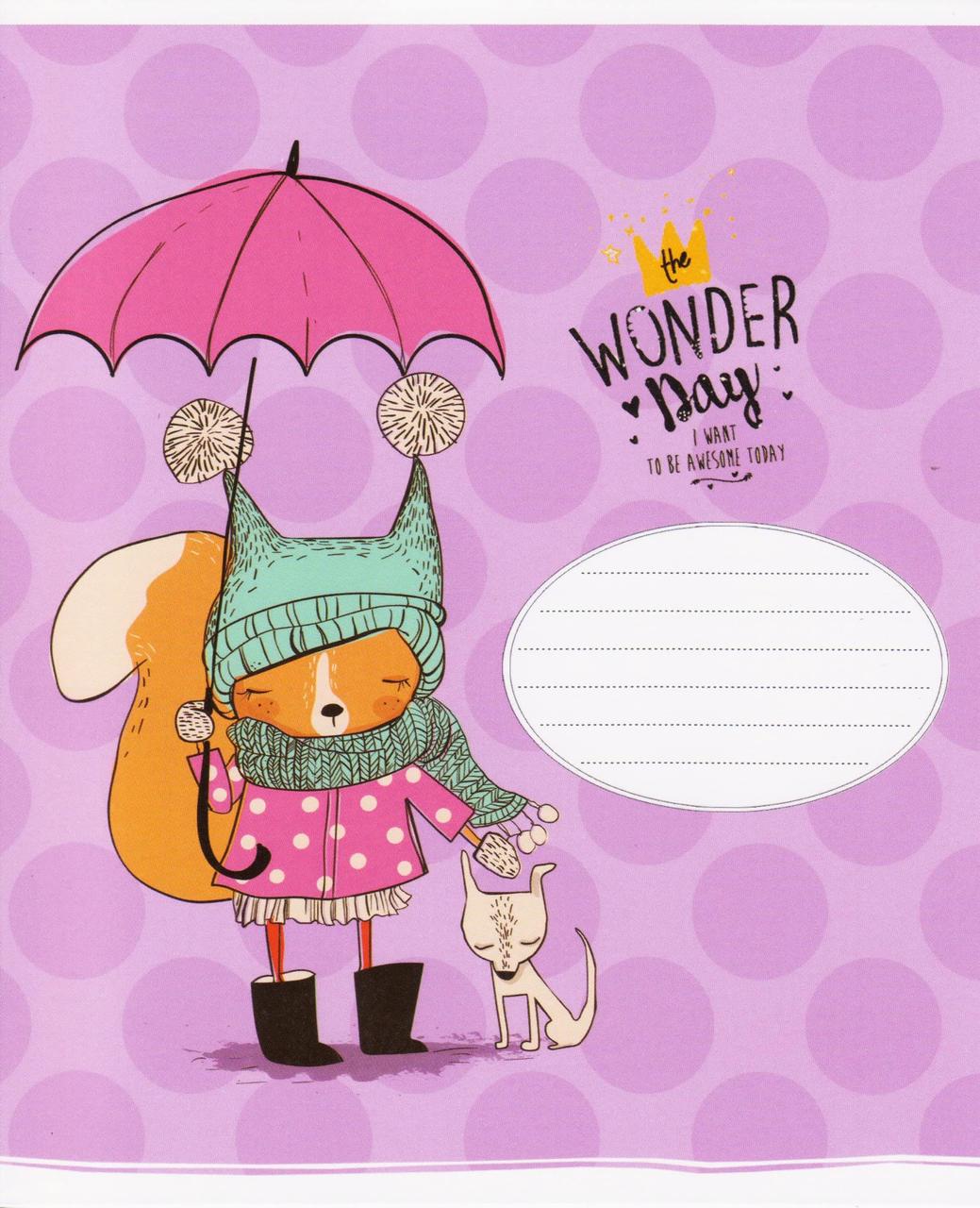 Зошит 12 арк. коса лінія "Wonder Day" Школярик Стар