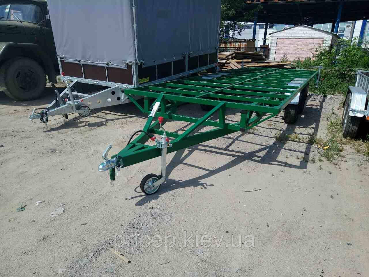 Причіп платформа для перевезення кемпера, кухні, торгової точки 6 м х 2 м. Без гальм. Краска.