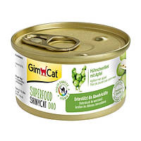 GimCat Superfood ShinyCat Duo консервы для кошек с курицей и яблоком, 70г