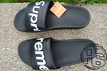 Чоловічі шльопанцы Supreme Slide Black, фото 5