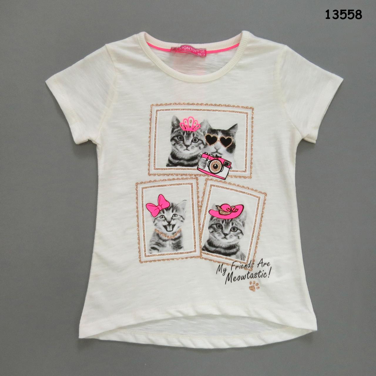 Футболка "Кошенята" для дівчинки. 98, 104 см