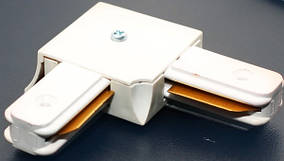 З'єднувач для треків LED світильників l8-017 кутовий (90*) однофазний білий Код.57752