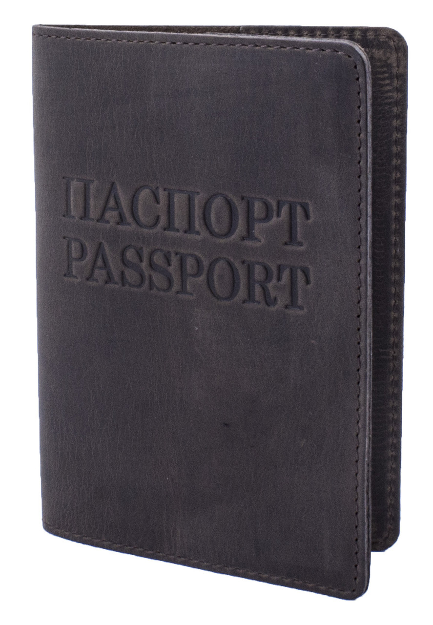 Обкладинка для паспорта VIP (антик оливковий) тиснення "ПАСПОРТ&PASSPORT"