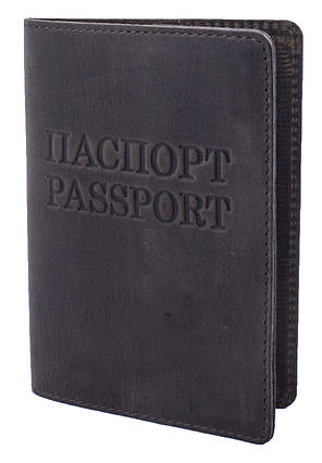 Обкладинка для паспорта VIP (антик оливковий) тиснення "ПАСПОРТ&PASSPORT", фото 1