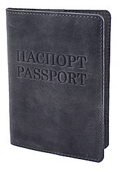 Обкладинка для паспорта VIP (антик сірий) тиснення "ПАСПОРТ&PASSPORT"