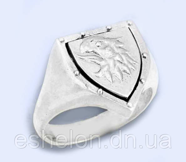 Кільце чоловіча срібний Щит з Орлом к4540