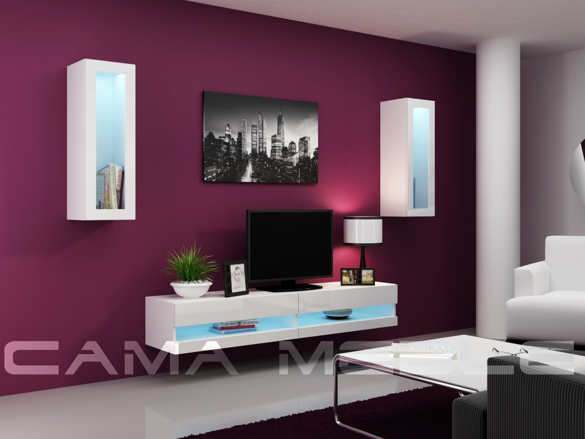 Вітальня Vigo NEW 11 Cama білий/білий глянець, фото 1