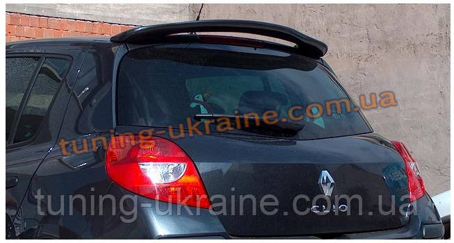 Спойлер на скло під фарбування на Renault Clio 3 2005-2012