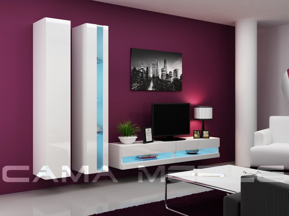 Вітальня Vigo NEW 5 Cama білий/білий глянець, фото 1