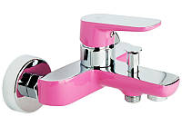 Змішувач для ванни і душа Venezia Kapadokya хром-рожевий
