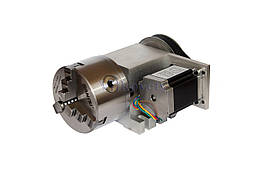 Поворотна вісь 100мм 6:1 К11 Nema23 3-кулачковий патрон, на ремені, фото 2