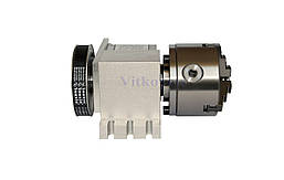 Поворотна вісь 100мм 6:1 К11 Nema23 3-кулачковий патрон, на ремені, фото 4