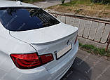 Задній спойлер Bmw 5 F10 (ліп спойлер на Бмв 5 Ф10), фото 5