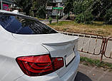 Задній спойлер Bmw 5 F10 (ліп спойлер на Бмв 5 Ф10), фото 8