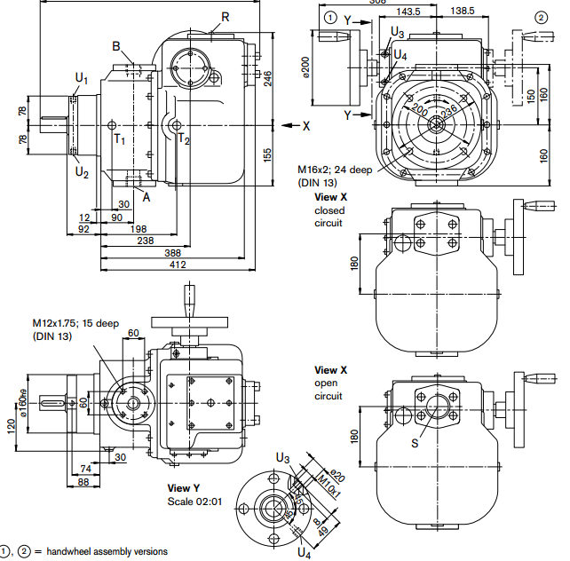 Регулируемые насосы Bosch Rexroth A2VK - фото 2 - id-p557166617