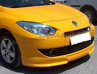 Спідниця на передній бампер під фарбування на Renault Fluence 2009-2012