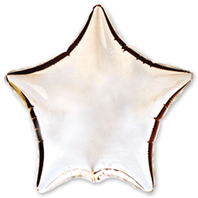 Фольгована куля без малюнка Flexmetal (металік) Зірка Срібло 18"