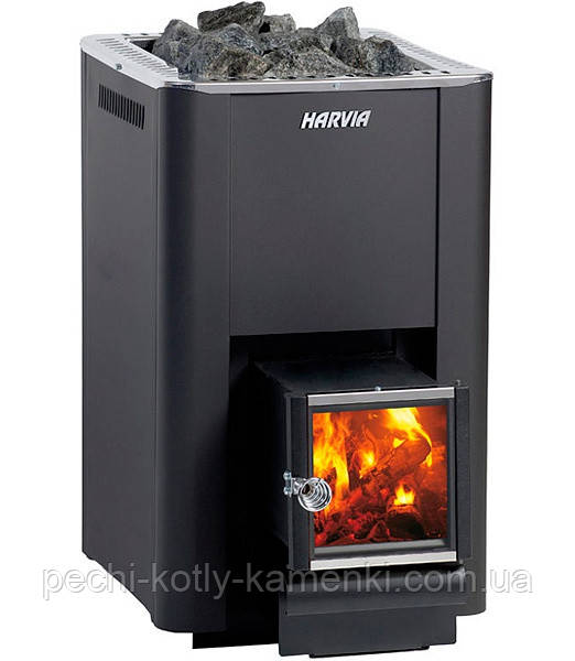 Дровяна каменка Harvia 20 SL для сауни або лазні з виносом зі склом