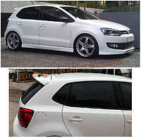Спойлер зі стопом під фарбування на Volkswagen Polo 2009-2015 хетчбек