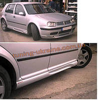 Накладки на пороги під фарбування на Volkswagen Golf 4 1997-2004