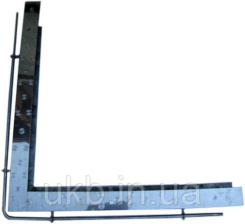 Кутник пічний НЕРЖАВІЙКА 750*730 мм