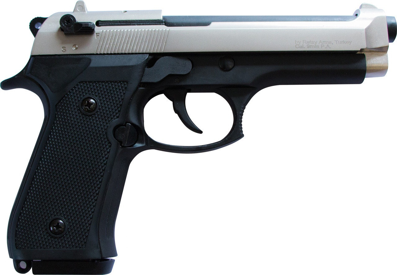 Пістолет стартовий Retay Mod.92, 9мм. Колір - Satin/Black