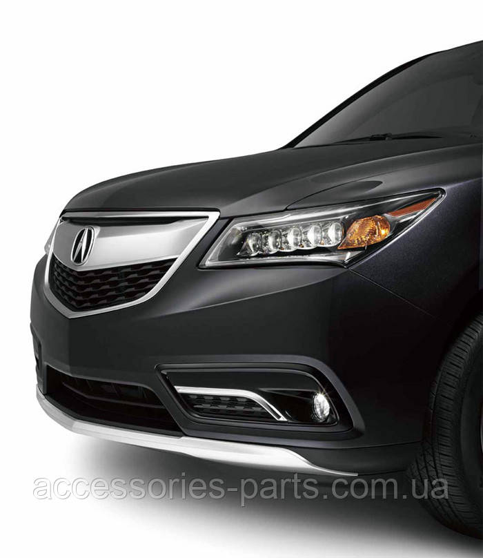 Декоративна накладка переднього бампера Acura MDX 2014 — срібляста Нова Оригінальна 