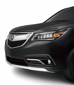 Декоративна накладка переднього бампера Acura MDX 2014 — срібляста Нова Оригінальна 