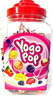 Льодяник на паличці Чупа-чупс з жуйкою Argo 100 шт (Польща) yogo pop