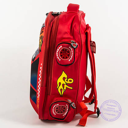 Шкільний рюкзак для хлопчика 3D машина - червона - 127, фото 3