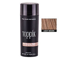 Наращивание волос кератиновым волокном Toppik light brown