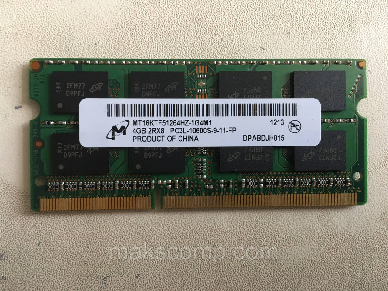 Пам'ять Micron 4Gb So-DIMM PC3L-10600S DDR3-1333 1.35 v (MT16KTF51264HZ-1G4M1)