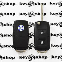 Выкидной автоключ Фольксваген (Volkswagen) 2 кнопки микросхемой 1JO 959 753 CT - 434 Mhz, с ID48 MEGAMOS чипом