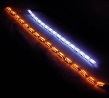 New ДХО з поворотами Crystal LED DRL + Flowing Turning Light ЯРЧЕ на 80%, фото 6